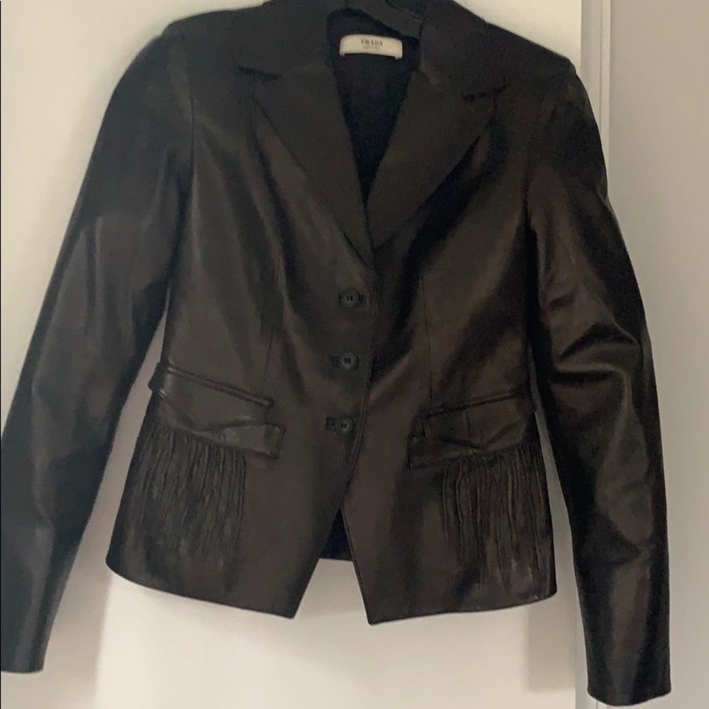 Prada Leather Blazer-Jacket